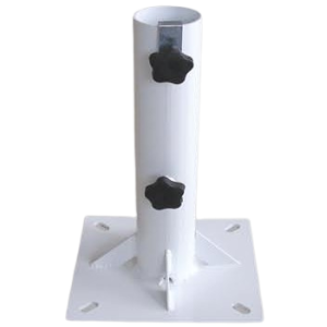 Α1080-90 βάση ομπρέλας μεταλλική ΛΕΥΚΗ, πλάκα 25x25x8